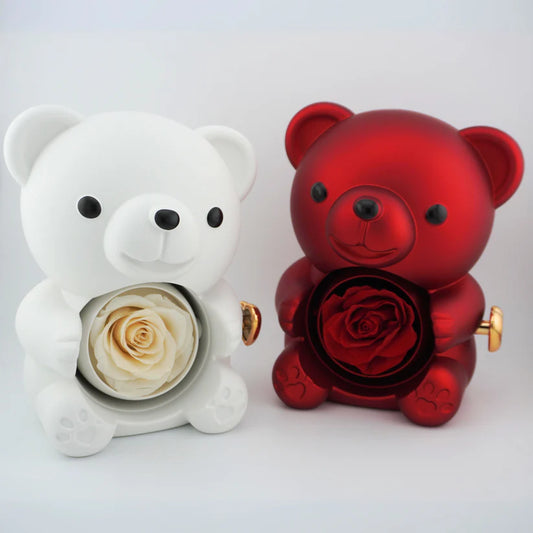 Eternal Love Rose Bear & Necklace