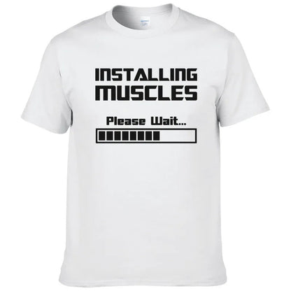 Installing Muscles' T-shirt